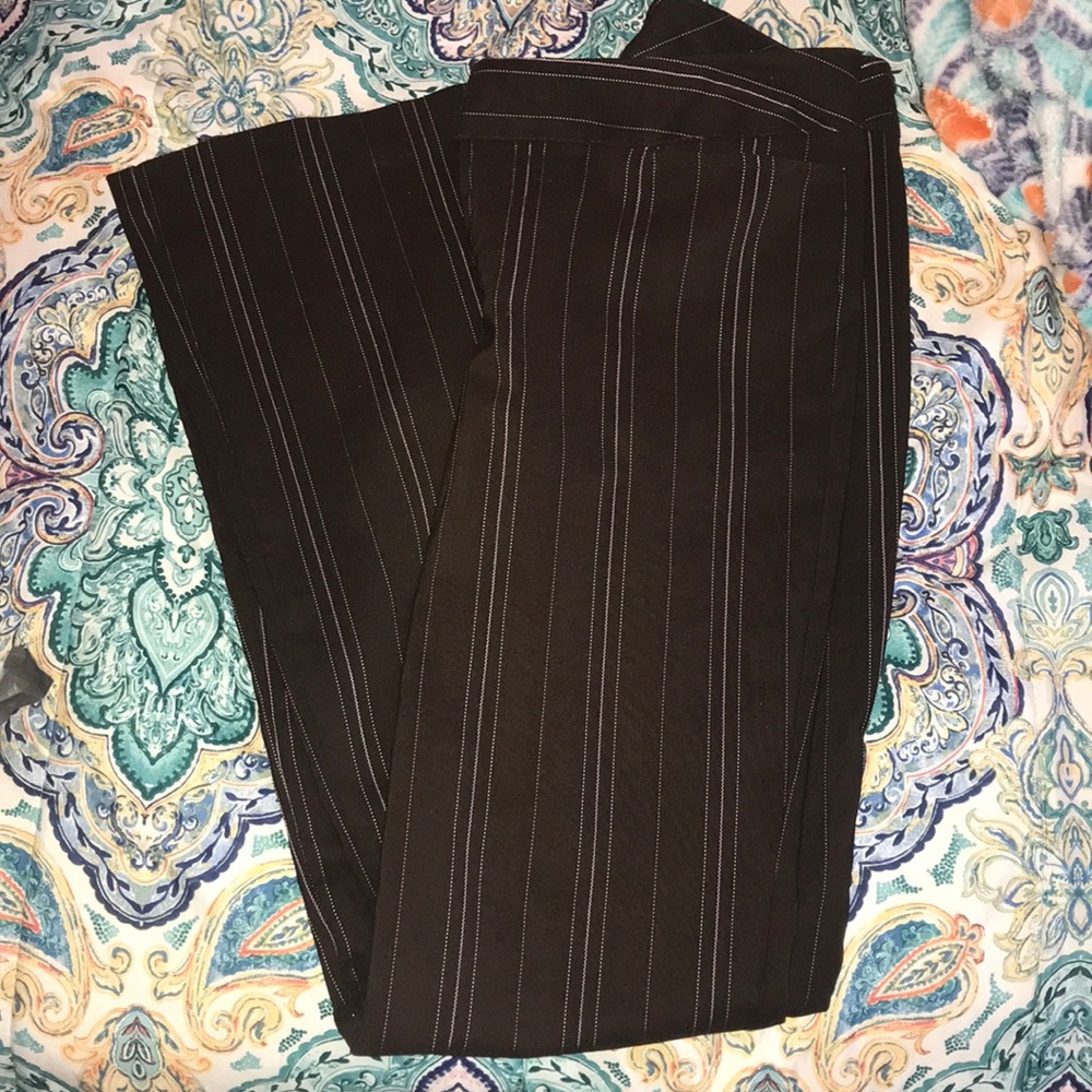 Brown pin stripe dress pants
